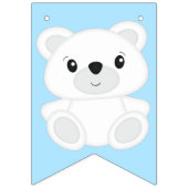 Blauwe Beer Birthday Party Vlaggetjes (Eerste vlag)