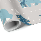 BLAUWE BEER CHRISTMAS CADEAUPAPIER (Rol Hoek)