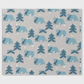 BLAUWE BEER CHRISTMAS CADEAUPAPIER (Vlak)