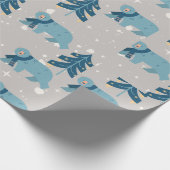 BLAUWE BEER CHRISTMAS CADEAUPAPIER (Hoek)