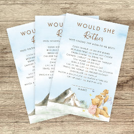 Blauwe Beer Familie Would She Rather Spel