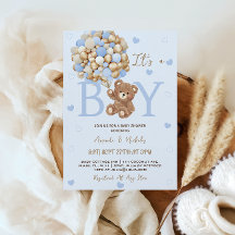 Blauwe Beer Het is een Jongen Baby Borrel