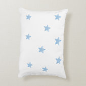 Blauwe Beer jongen met sterren Aangepaste naam Pil Accent Kussen (Achterkant (Verticaal))