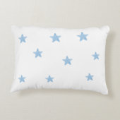 Blauwe Beer jongen met sterren Aangepaste naam Pil Accent Kussen (Achterkant)