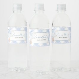 Blauwe Beer Kan Haast Niet Wachten Baby Borrel Waterfles Etiket