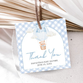 Blauwe Beer Kan Haast Niet Wachten Baby Shower  Bedankjes Labels