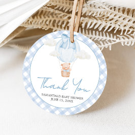 Blauwe Beer Kan Haast Niet Wachten Baby Shower  Bedankjes Labels