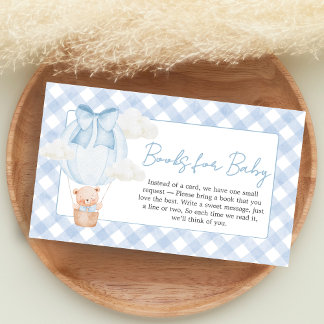 Blauwe Beer Kan Haast Niet Wachten Baby Shower Boe Informatiekaartje