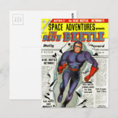 Blauwe Beetle Comic Book Superheld Briefkaart (Voorkant / Achterkant)