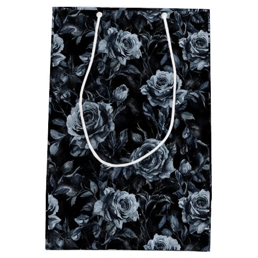 Blauwe Begraafplaats Rozen Gotisch Occult Medium Cadeauzakje (Achterkant)