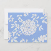 Blauwe begrafenis bedankje bedankkaart (Achterkant)