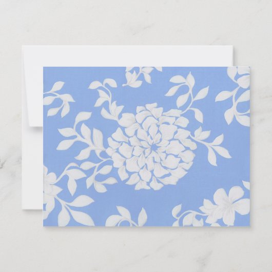 Blauwe begrafenis bedankje bedankkaart (Achterkant)