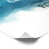 Blauwe Begrafenis Welkomstbord, Vieren van het lev Foto Afdruk (Hoek)