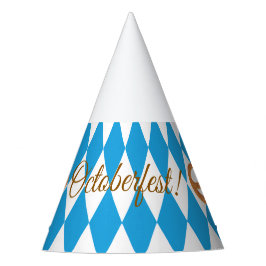 Blauwe Beierse Oktoberfest Pretzels Feesthoedjes