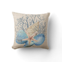 Blauwe beige schelpen Zeesterren Koraal Zeeleven s