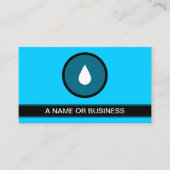 blauwe bel WATERDRUPPEL Visitekaartje (Voorkant)