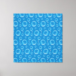 Blauwe Bellen Canvasprint Canvas Afdruk