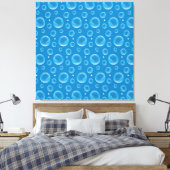 Blauwe Bellen Canvasprint Canvas Afdruk (Insitu (Slaapkamer))