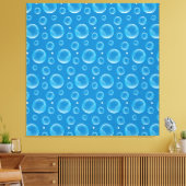 Blauwe Bellen Canvasprint Canvas Afdruk (Insitu (Woonkamer))