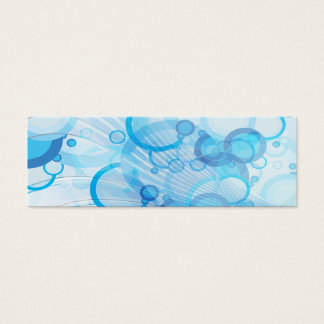 blauwe bellen golven mini visitekaartjes