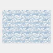 Blauwe Bellen Verjaardag Inpakpapier Vel (Voorkant 3)