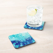 Blauwe belletjes set van zes Onderzetters (Rechterzijde)