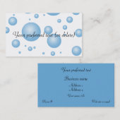 Blauwe belletjes Visitekaartjes Sjabloon (Voorkant / Achterkant)