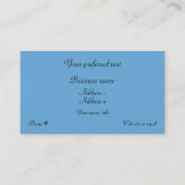 Blauwe belletjes Visitekaartjes Sjabloon (Achterkant)