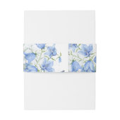 Blauwe Bellflower bruiloft Bellyband Uitnodigingen Wikkel (Achterkant Voorbeeld)