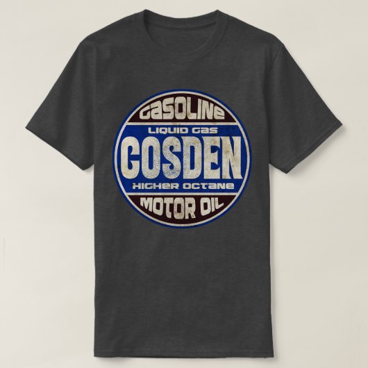 Blauwe  Benzinemotorolie T-shirt (Design voorkant)