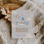 Blauwe Beren ballonnen dragen veel Bedankkaart