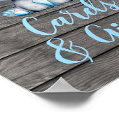 Blauwe Beren kaarten en cadeaubonentabel Poster (Hoek)