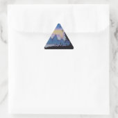 Blauwe berg abstracte zonsondergang landschapskuns sticker (Tas)