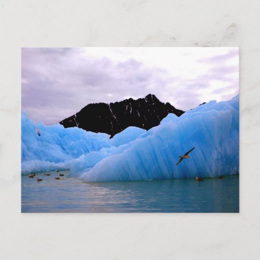 Blauwe berg briefkaart (Voorkant)