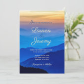 Blauwe berg en adembenemende zonneweduwen kaart (Staand voorkant)