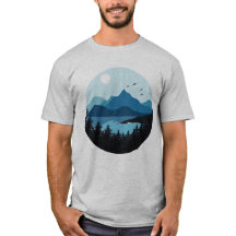 Blauwe berg en bosschildpad Silhouette