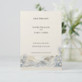 Blauwe Berg Kust Save The Date Kaart (Staand voorkant)