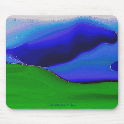 Blauwe Berg Mousepad Muismat (Voorkant)
