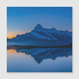 Blauwe Berg Zonsondergang Waterreflectie