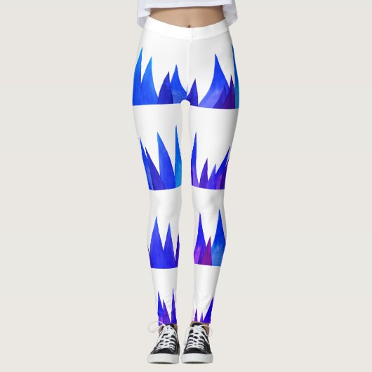 Blauwe bergen, Abstracte Leggings (Voorkant)