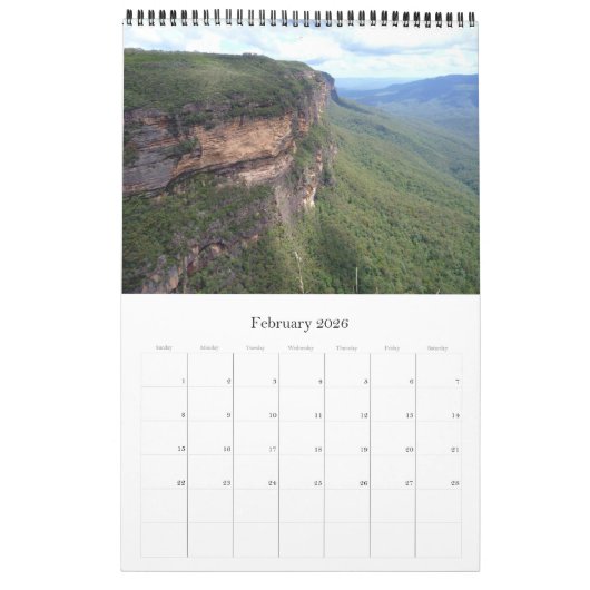 blauwe bergen australië kalender (Feb 2026)