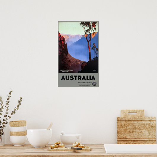  Blauwe Bergen Australië Reis Poster (Keuken)