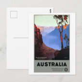 blauwe bergen Australië Reisposter Briefkaart (Voorkant / Achterkant)