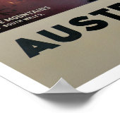 Blauwe bergen Australië vintage-reis Poster (Hoek)