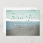 Blauwe bergen bedankt briefkaart (Voorkant / Achterkant)