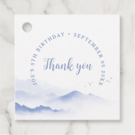 Blauwe bergen Bedankt voor je verjaardag Bedankjes Labels