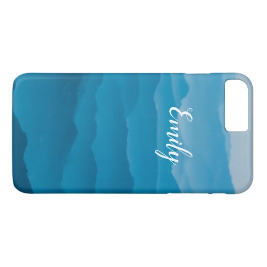 Blauwe Bergen Case-Mate iPhone Case (Achterkant (Horizontaal))