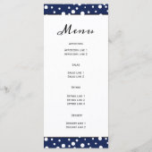 Blauwe bergen en conifer bomen trouwmenkaart menu (Achterkant)