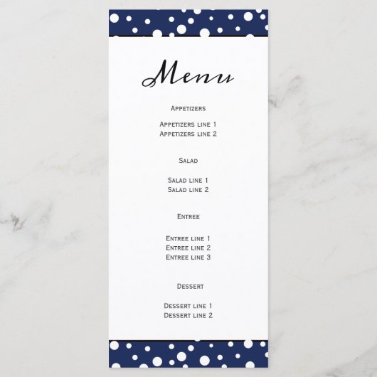 Blauwe bergen en conifer bomen trouwmenkaart menu (Achterkant)