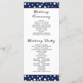 Blauwe bergen en coniferen bomen bruiloft programm programmakaart (Achterkant)